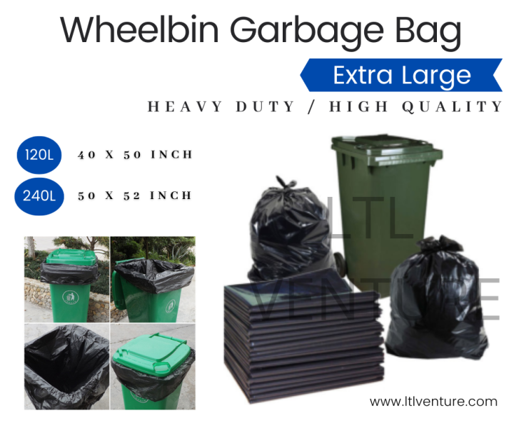 JUMBO GARBAGE BAG PLASTIC 50X52 # 240L Garbage Bin Plastic