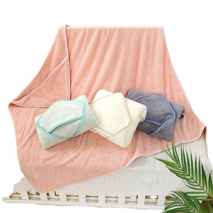 Hooded baby blanket baby swaddle bath towel fleece flannel hooded