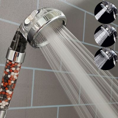 Bathroom Shower Head 3 Modes Adjustable Handheld High Pressure Showerhead Anion Stones Filter SPA Shower Bathroom Accessories  by Hs2023