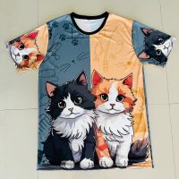 เสื้อยืดลายน้องแมว 2 สี สุดน่ารัก ไม่มีไม่ได้แล้ว