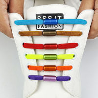 ไม่มี Tie Shoelaces หลายสียืดหยุ่นผู้ใหญ่ Shoestrings Quick Lazy Capsule ล็อคโลหะเด็ก Laces Creative ขี้เกียจรองเท้า Laces RJ002-Chuieri