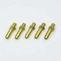 5PCS 3mm 4mm 5mm 6mm 8mm 10mm OD Hose Barb M3 M4 M5 M6 M8 M10 Metric Male Thread Brass Pipe Fitting Coupler Connector Adapter