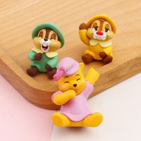 Kawaii Winnie และ Chip N Dale Action Figure ของเล่น3ชิ้น/เซ็ต DIY Winnie The Pooh อุปกรณ์เสริมของเล่นตลกของขวัญเด็ก