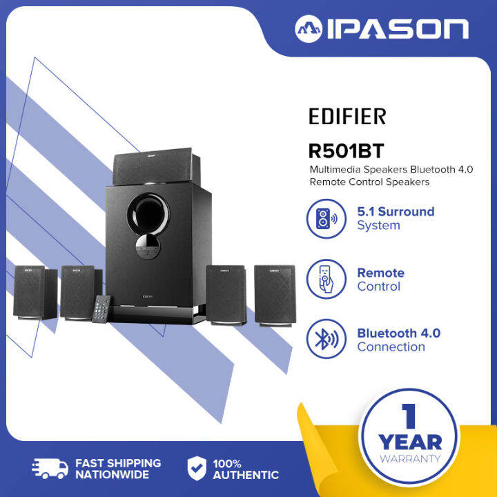 Edifier R501BT Multimedia Speakers Bluetooth 4.0 Connectivity Remote ...