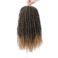 Ushine Passion Twist Crochet Hair Synthetic Braiding 14Roots Pre-looped Crochet Braids Dreadlocks Hair Extension for Women