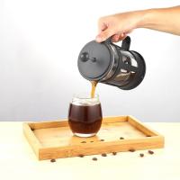 NGLUKON ปลอดสนิม แก้วบอโรซิลิเกต สแตนเลส French Press กาต้มเบียร์ เครื่องชงชา หม้อกาแฟ