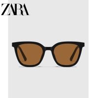 ZARAˉ Mens and Womens Brown Sunglasses New Driving Sunscreen Sunglasses Anti-UV Glare GM Retro Korean Trendy