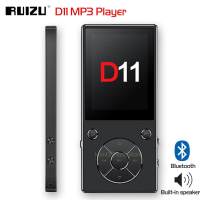 RUIZU เครื่องเล่น MP4ใน MP3บลูทูธ D11พร้อมลำโพงในตัวเครื่องเล่นเพลง Lossless แบบพกพาเสียง8GB เครื่องเล่นเพลงโลหะวอล์คแมนเล่นกีฬาวิทยุ FM E-Book บันทึกเสียงวิดีโอรองรับการขยายตัวโอทีจี TF SD Card ถึง128GB