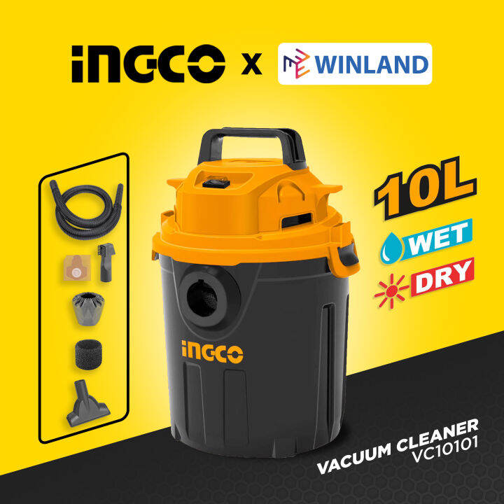 INGCO by Winland 2 in 1 Wet and Dry Vacuum Cleaner 1000watts VC10101