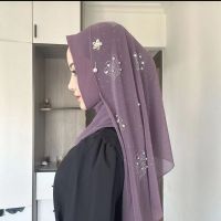 สวมใส่ง่ายฤดูร้อน Soft Airy Hijab มุสลิมสาว Glitter Hijabs