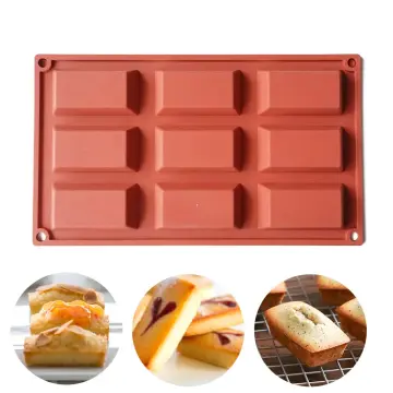 Financier Chefmade Cake Pan, 8 NonStick Rectangle Wells.Biscuits, Muffin