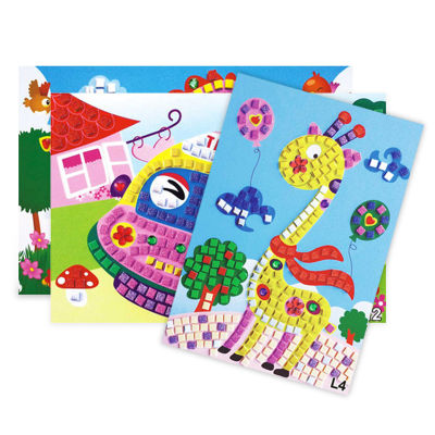 12pcs/Set EVA Sticker DIY Toys For Children Mosaics Crystal Acrylic Puzzle Kids Handmade Educational Toys