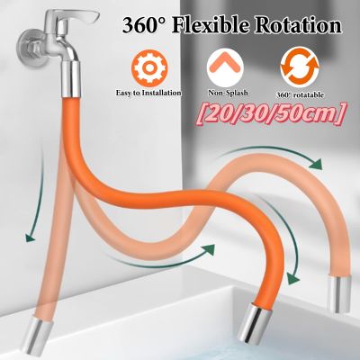 Keran dapur ekstensi Extender Universal selang silikon berputar 360 ° tabung pipa keran air untuk kamar mandi