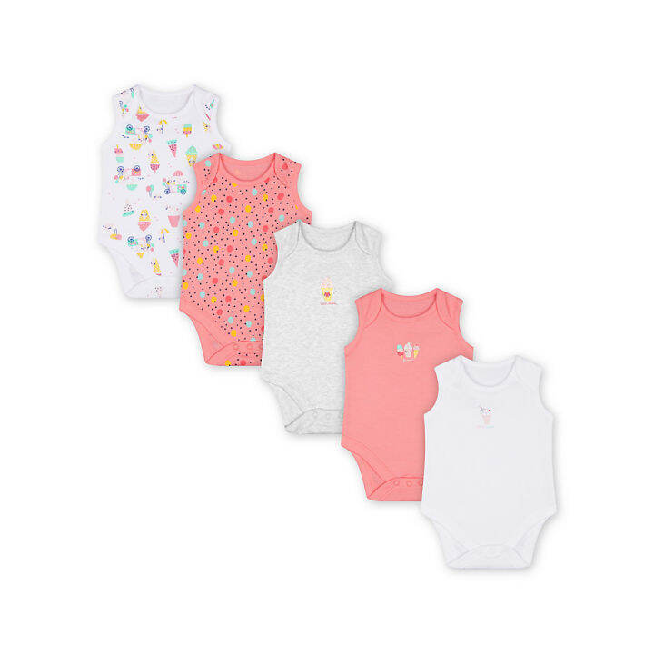 ชุดบอดี้สูทเด็ก-mothercare-summer-bodysuits-5-pack-vf433