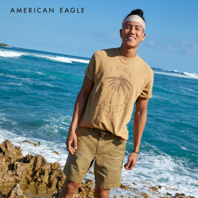 American Eagle Flex 9" Lived-In Khaki Short กางเกง ขาสั้น ผู้ชาย กากี  (NMSO 013-7336-238)