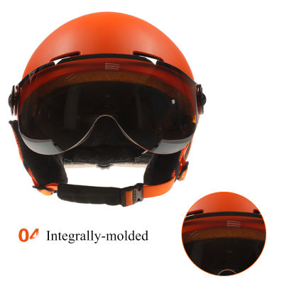MOON High-Quality Skiing Helmet with Goggles Integrally-Molded PC+EPS Ski Helmet Outdoor Sports Ski Snowboard Skateboard Helmets