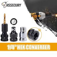 1/2 quot; Drive 1/4 quot; Hex Converter Ratchet Wrench Socket Adapter Shank Drill Chuck Conversion Kit Converter Impact Drive Tools Socket