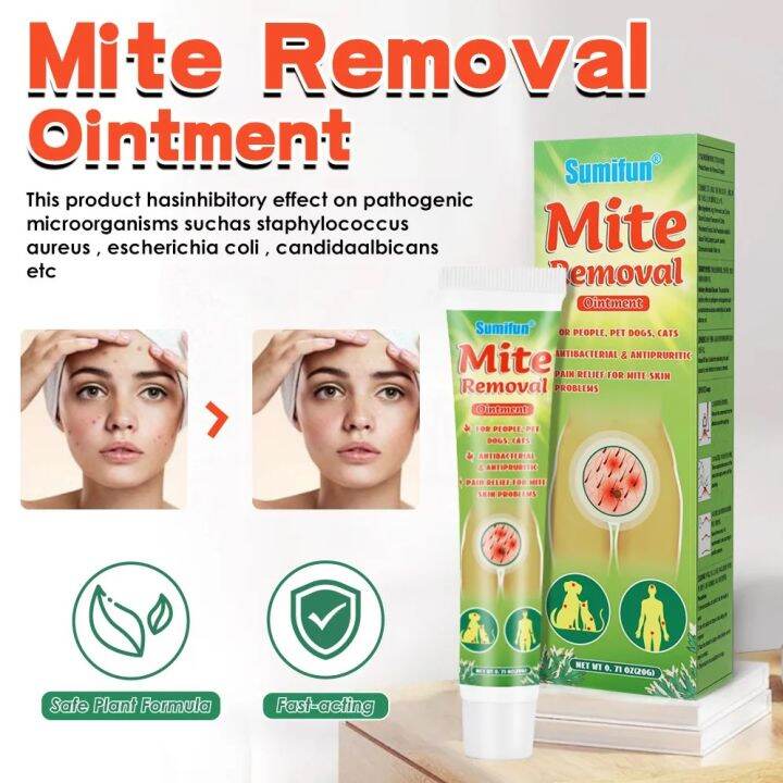 Effective Sumifun Mite Removal Cream Remove Scabies Pubic Lice Ointment ...