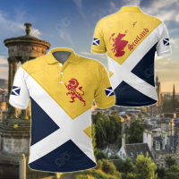 TH-POLO1-0||Scotland Royal Flag Lion Maps Unisex Adult Polo Shirtsize：XS-6XLNew product{trading up}