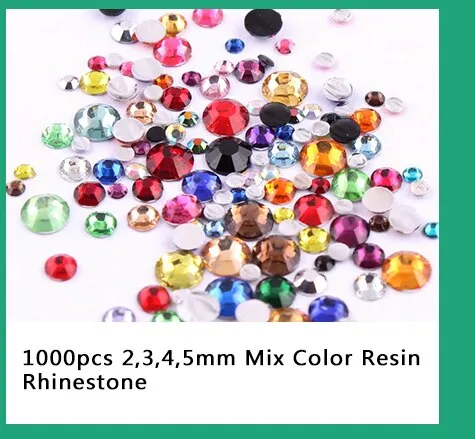 Black 10000pcs 2mm/3mm/4mm/5mm Round Resin Flatback Rhinestones For DIY  Nail Art/Jewelry Decoration - AliExpress