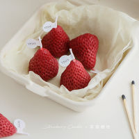 【CW】14PCS Strawberry Decorative Aromatic Candles Soy Wax Scented Candle for Birthday Wedding Candle candles aromatpy