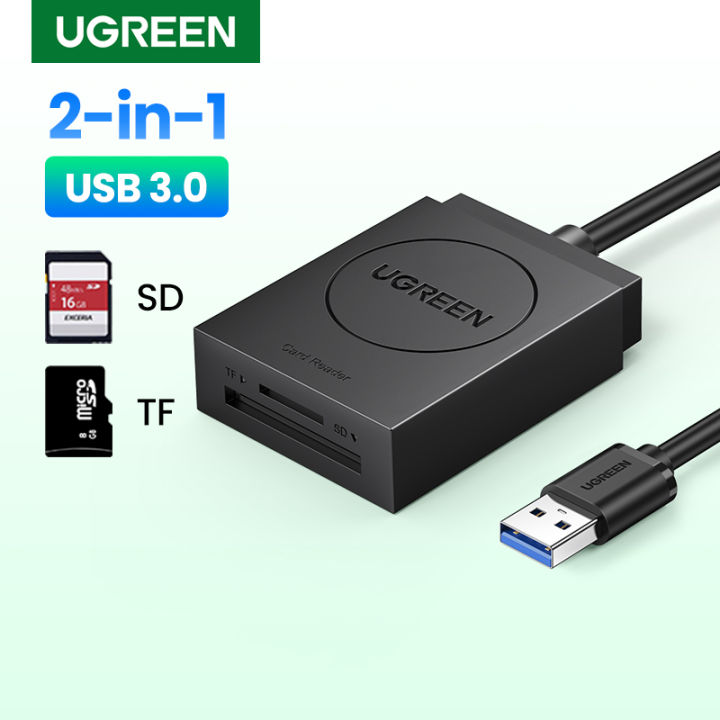 SD Card Reader, Memory SD Card Reader USB C+USB 2.0, Supports  SD/MMC/SDHC/MicroSD/SDXC, Compatible for All