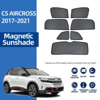 สำหรับ CITROEN C5 AIRCROSS 2018-2022แม่เหล็กม่านบังแดดรถยนต์โล่ด้านหน้ากระจกกรอบม่านด้านหลังหน้าต่างด้านข้างสีอาทิตย์ Visor