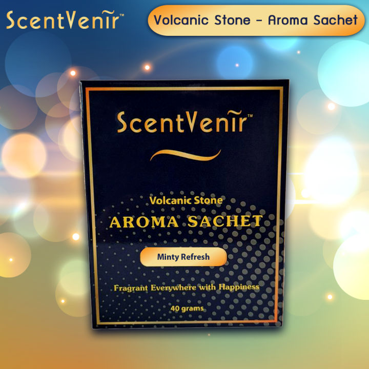 scentvenir-ถุงหอมอโรม่า-ปรับอากาศ-ถุงเครื่องหอม-กลิ่น-minty-refresh-มินท์ตี้-รีเฟรช-จากหินภูเขาไฟ-ใช้ได้นาน-1-2-เดือน-volcanic-aroma-sachet-perfume-bag-minty-refresh-scent