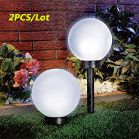 2Pcs LED Ball Light Lamp Solar Power Outdoor Garden Path Yard Lawn Road Courtyard Ground Lamps Waterproof Driveway Decor