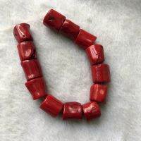 Wholesale 1string of 8"Natural Red Coral Barrcel Tubes Beads For jewelry diy,11-16mm