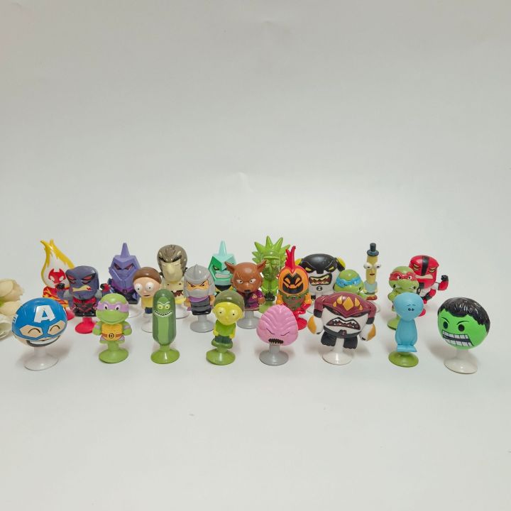10pcs-concave-disc-toy-ben-rick-superhero-hulk-cartoon-animation-figure-model-children-toys-gifts