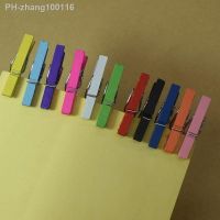 50PCS 35X7MM New Mini Wood Memo Paper Clips for Message Wooden Clips for Photo Clips Clothespin Craft Decoration Clips Pegs