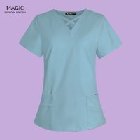 Beauty Salon Workwear Zoo Cleaning Clothes Health Services Tops Working Shirt Pet Hospital Overall Scrubs Costume Women Blouse