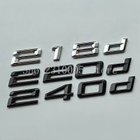 Old Font Numbers Letters 218d 220d 240d ABS Emblem for BMW 2 Series Car Trunk Nameplate Logo Sticker Matte Glossy Black Chrome