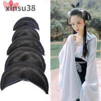 XINSU38เครื่องแต่งกายโบราณสำหรับผู้หญิงอุปกรณ์เครื่องมือจัดแต่งทรงผมผมแบบฮั่นฝูวิกผมแบบดั้งเดิมแผ่นผมแบบย้อนยุคกระเป๋าวิกนางฟ้าสไตล์โบราณครัวซองต์มวยผมแบบผมคอสเพลย์เขา