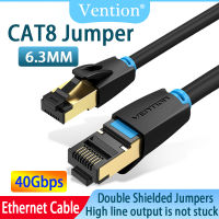 Vention Cat 8สาย Ethernet SSTP 40Gbps ความเร็วสูง RJ45 Cat8สายเคเบิลเครือข่ายเคลือบทองเชื่อมต่อสำหรับเราเตอร์โมเด็มพีซีแล็ปท็อป PS3 PS4 XBox CAT 8สาย Lan 0.5เมตร1เมตร1.5เมตร2เมตร3เมตร5M 8M 10M 15M 20M 30M RJ45สายเคเบิลอินเทอร์เน็ต Cat8