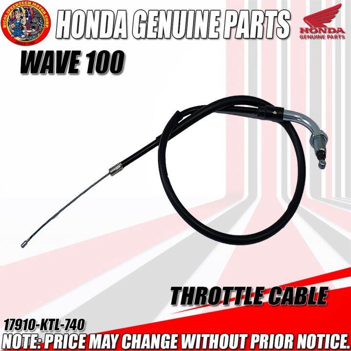WAVE 100 THROTTLE CABLE (HPI) (Genuine 17910KTL740) Lazada PH