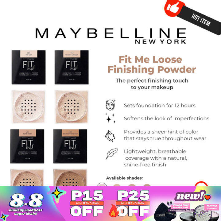 Maybelline Fit Me Loose Finishing Powder 12HR Wear, Set and Bake