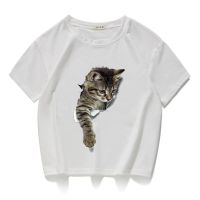 2023 Cat Break in Clothes Graphic Funny Crop Top Casual 100% High Quality Brand t Shirt Casual Short Sleeve O-neck Fashion Printed 100% Cotton Summer Tops Round Neck Cheap Wholesale Funny t Shirt Branded t Shirt Men Unisex Pop Style Xs-3xl Smart