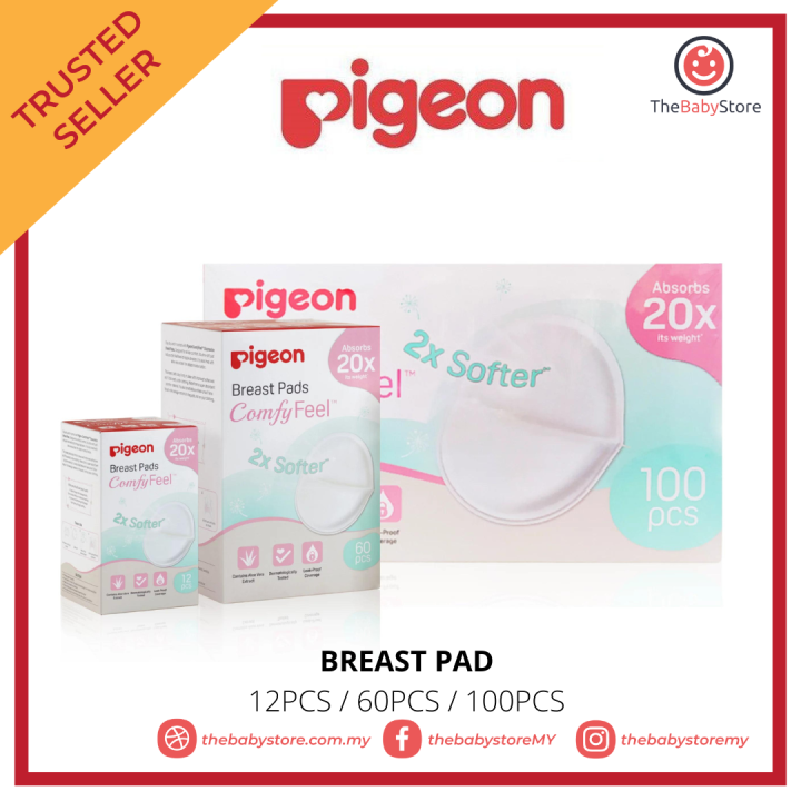 Pigeon Disposable Nursing Pads for Breastfeeding, Contains Aloe Vera  Extracts, Highly Absorbent, 60 Pcs