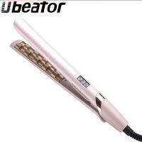 Ubeator ที่หนีบผมตรงผมไอออนลบดัดผมด้วยจอแสดงผล Lcd ผมดัดผมเครื่องมือผมเรียบเหล็กแบน