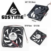 Gdstime 100 Pcs DC 12V 2Pin 70mm x70mm x 15mm 7cm Brushless PC Case CPU Cooler Cooling Fan Cooling Fans