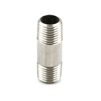 Null 1/4 "ชาย X 1/4" ชายท่อแบบมีเกลียวที่เหมาะสมสแตนเลส SS304 NPT