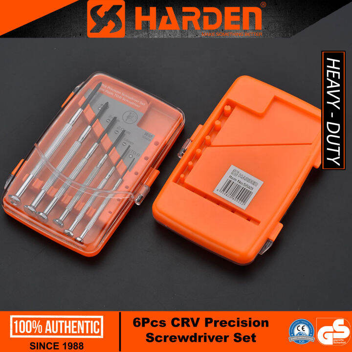 Harden 550121 6Pcs CRV Precision Screwdriver Set (CLASSIC) Imported S2