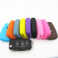 【cw】 New Car Key Remote Control Silicone Bag Protective Cover Luminous Display Suitable for Volkswagen Santana Passat Jetta New POLO ！
