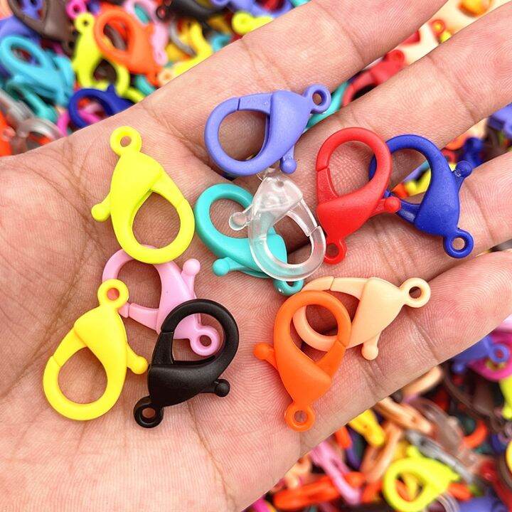 cw-10pcs-lot-25x15mm-colors-plastic-clasps-hooks-chain-rings-keychain-jewelry-making-accessories