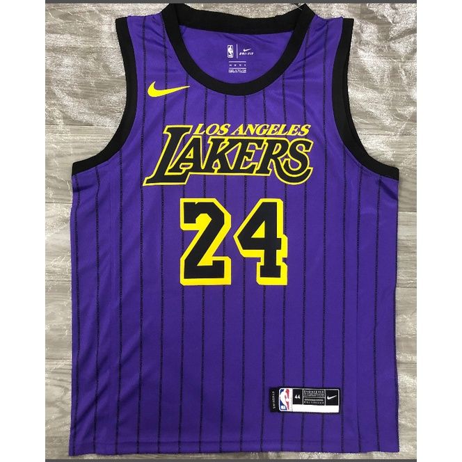 เสื้อกีฬาบาสเก็ตบอล-แขนสั้น-ลายทีม-los-angeles-lakers-jersey-24-kobe-bryant-2023-nba-สีดํา-2021