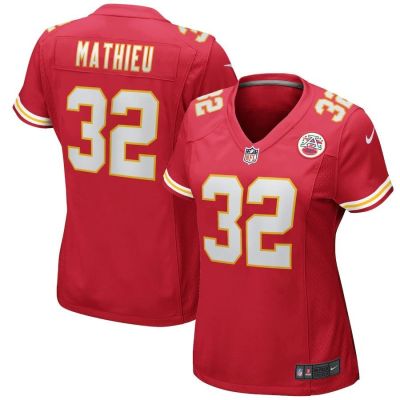 เสื้อกีฬารักบี้ NFL Kansas City Chief Chiefs Rugby Jersey 32#Tyrann เสื้อกีฬาแขนสั้น ลาย Mathieu Jersey สําหรับผู้หญิง