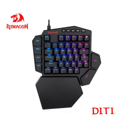 Redragon DITI K585 RGB 42 Key One-handed Mechanical Gaming Keyboard Blue Switch 7 programmable macro keys For FPS LOLPUBG Games