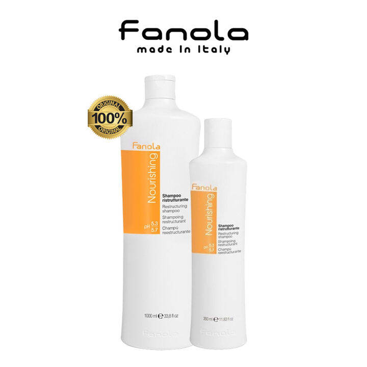 Fanola Nourishing Restructuring Shampoo 350ml / 1000ml (adds Hydration ...